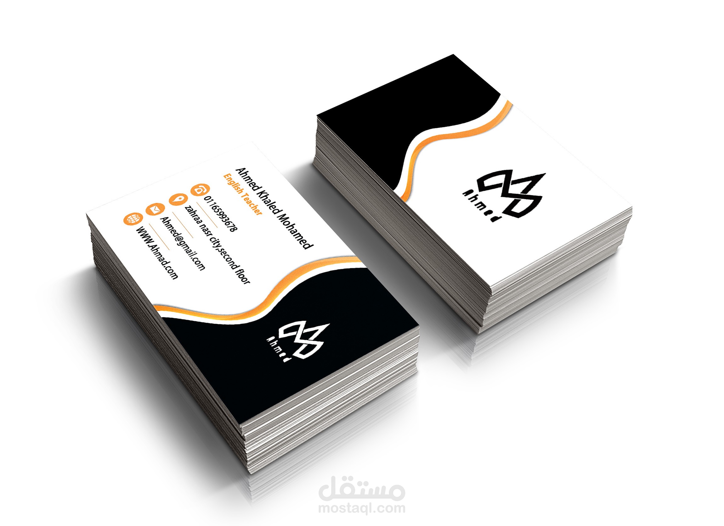 تصميم بيزنس كارد business card ومنيو طعام بشكل احترافي