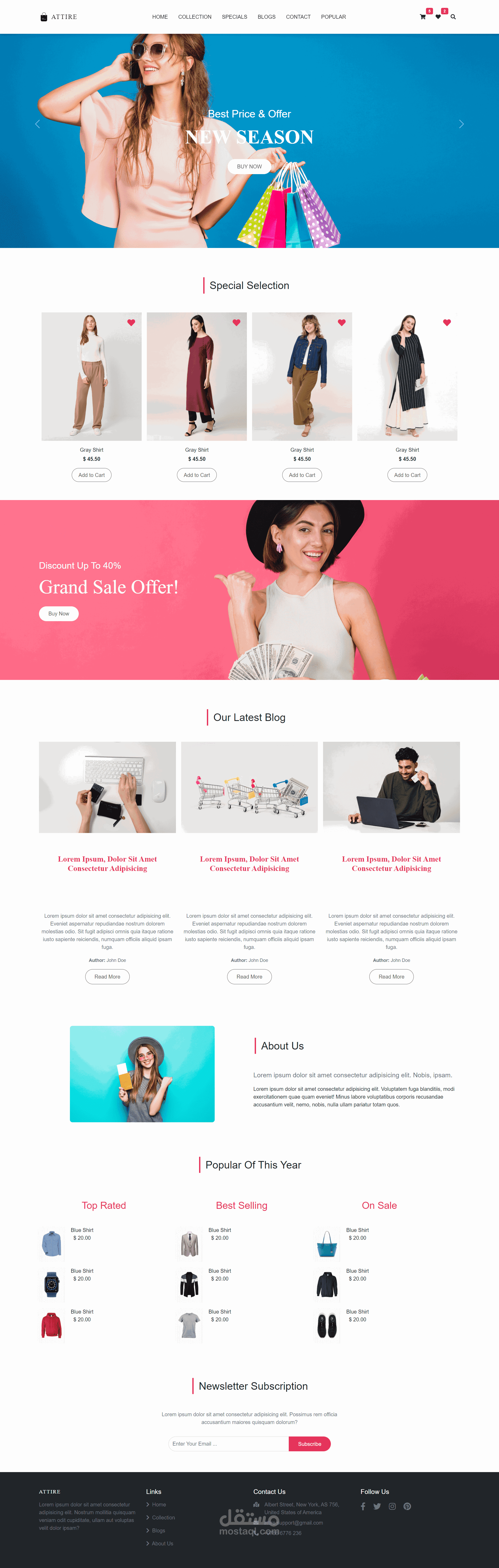 e-commerce full responsive website
