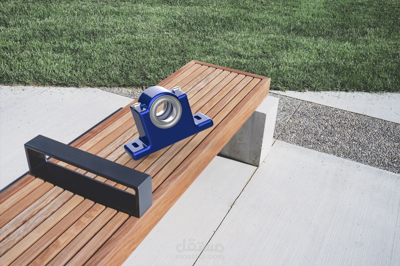 A steel A solid shaft and two bearings /الصلب عمود صلب واثنين من المحامل