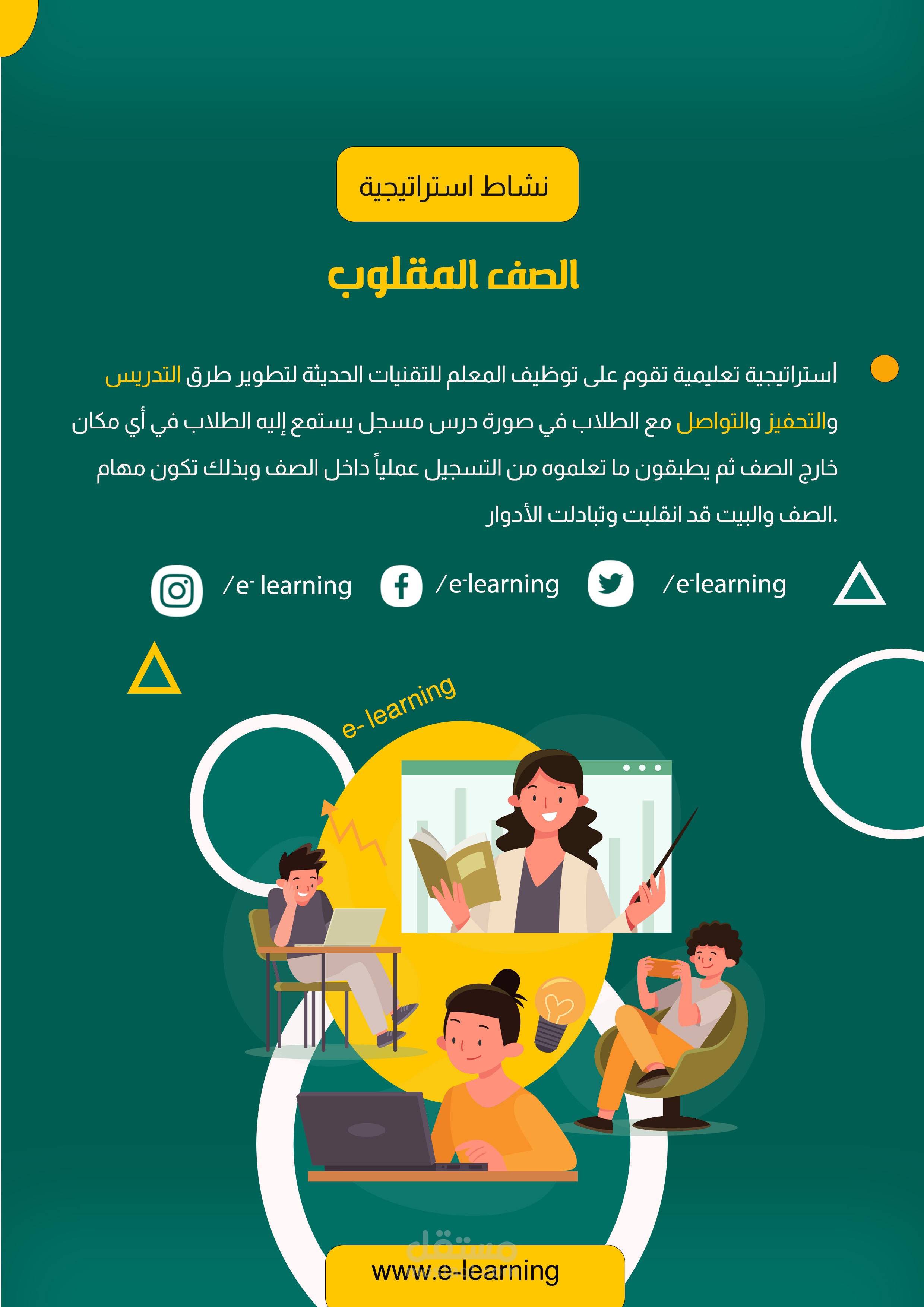 تصميم واجهة الصف المقلوب