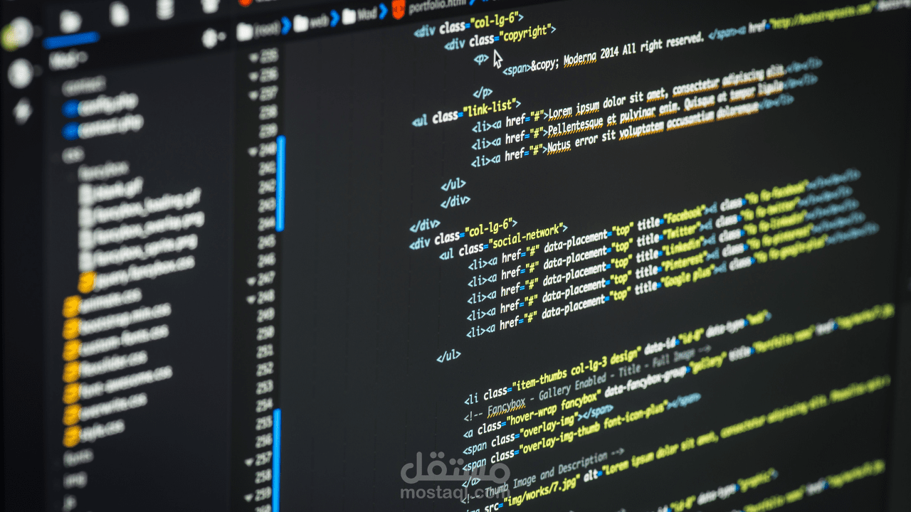 تطوير موقع الكتروني متجاوب باستخدام HTML/CSS/JS