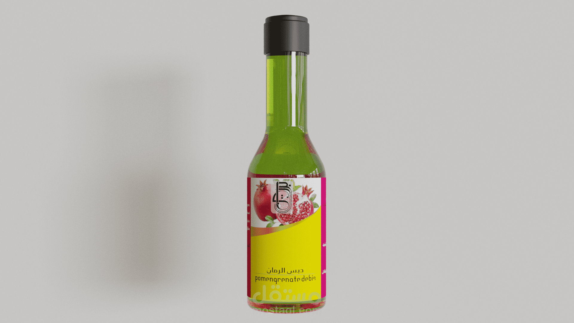 تصميم منتج دبس رمان(3D)