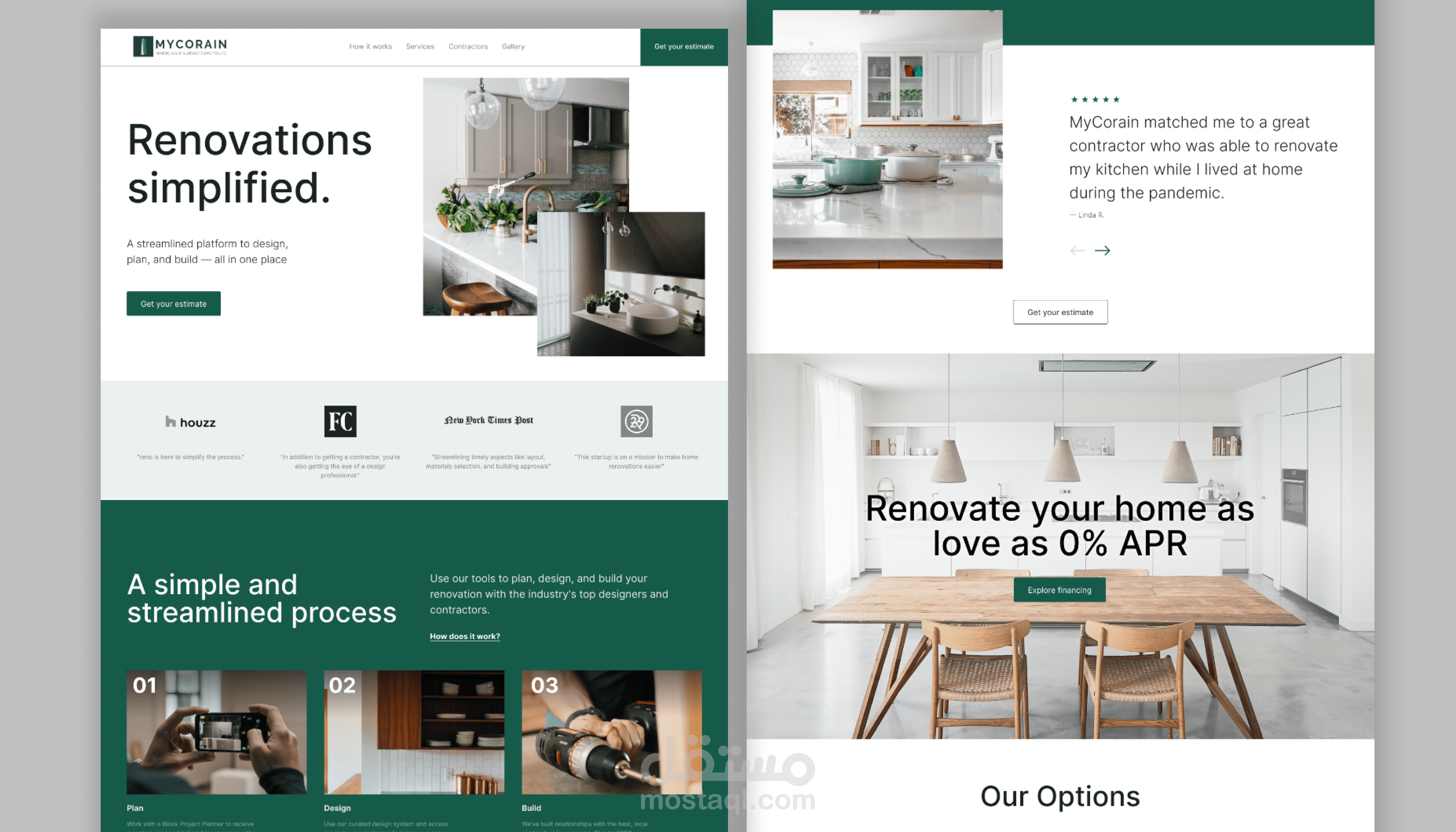 تصميم وإنشاء موقع إلكتروني لشركة MyCorain .