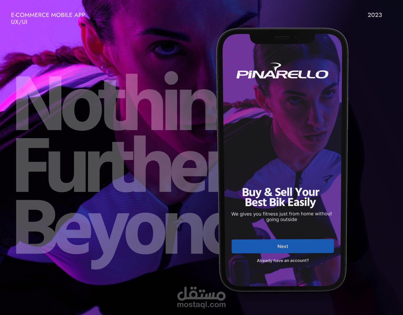 تصميم UX/UI لتطبيق الموبايل لبيع الدرجات الهوائية pinarello