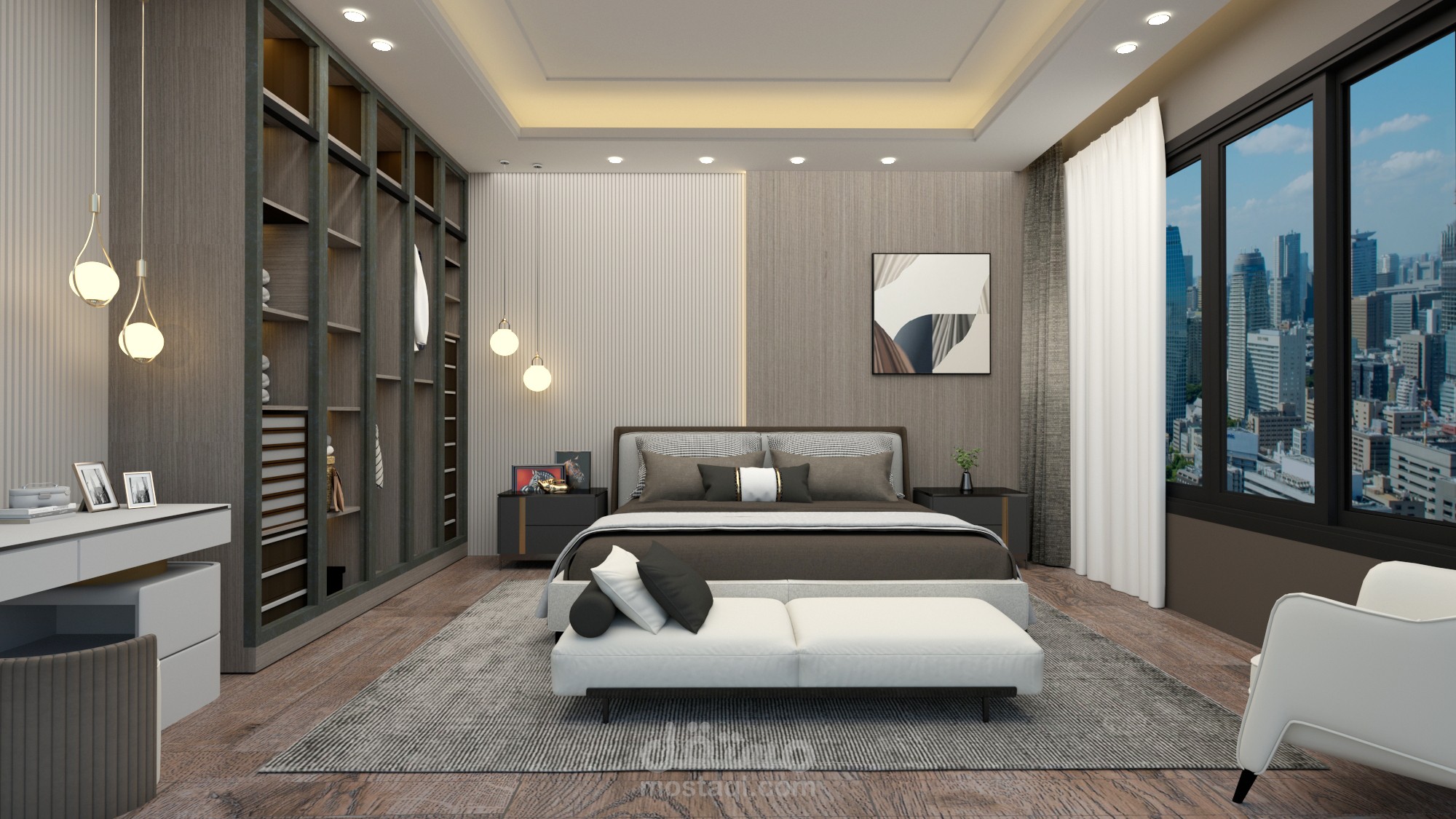 تصميم غرفة ماستر بطابع مودرن