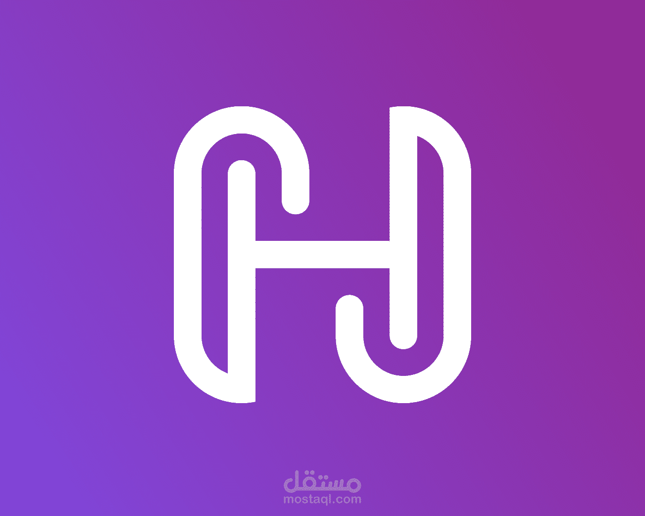 تصميم شعار مكون من حرفين H + N