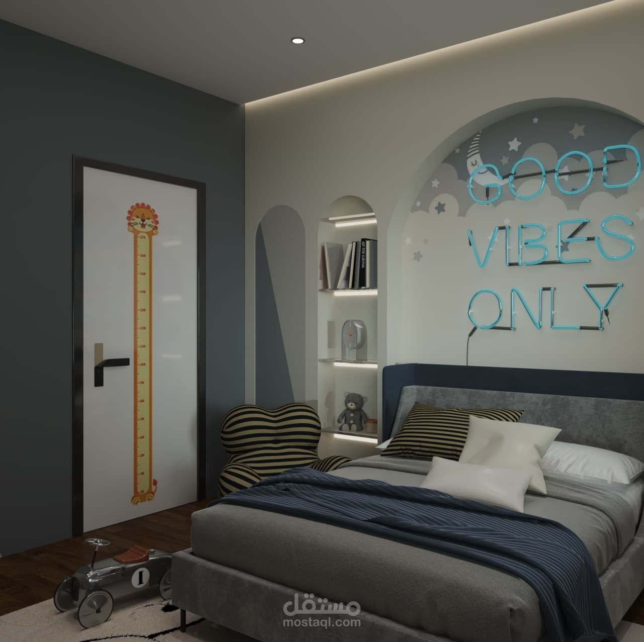 تصميم 3d  لغرفه الاولاد