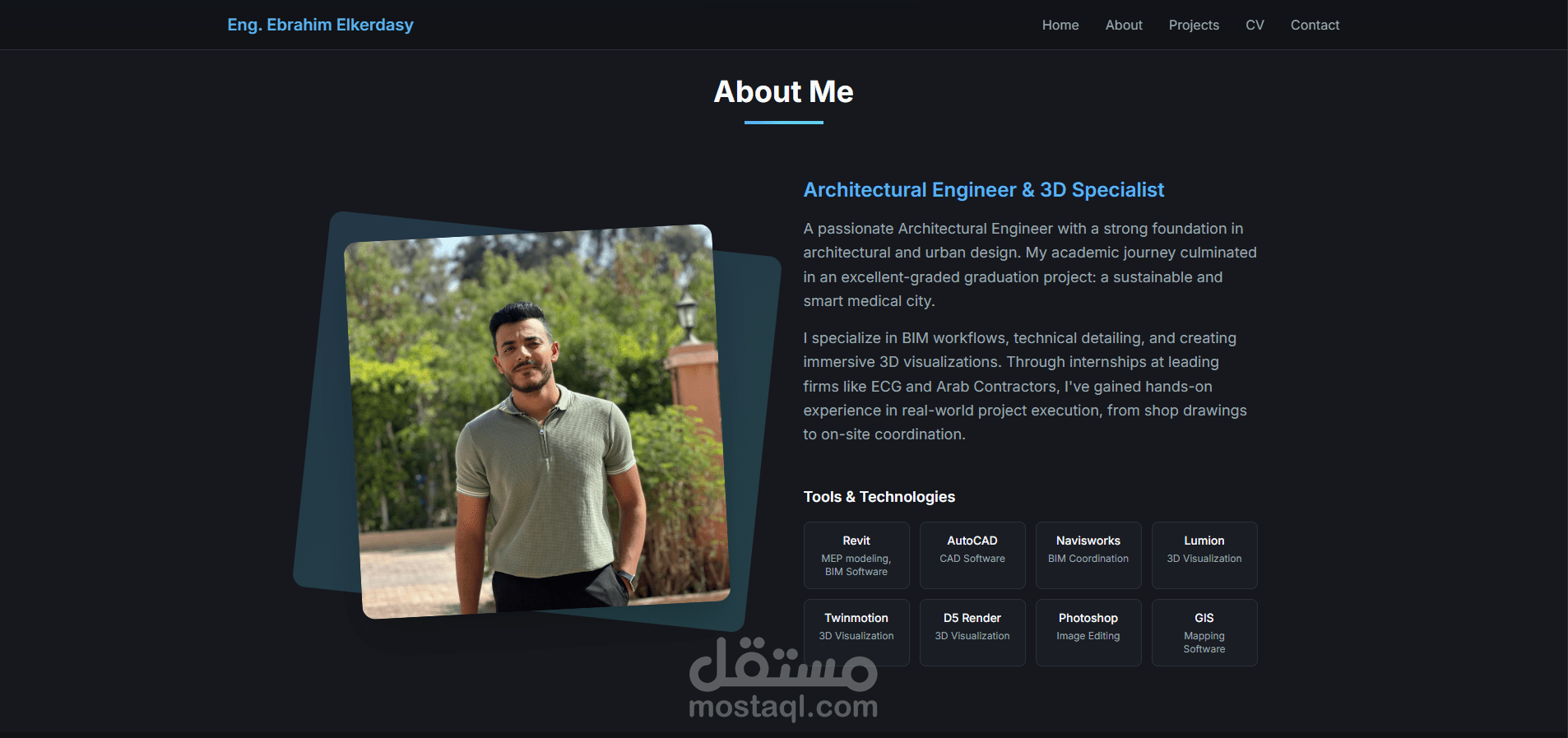 معرض أعمال لمهندس معماري