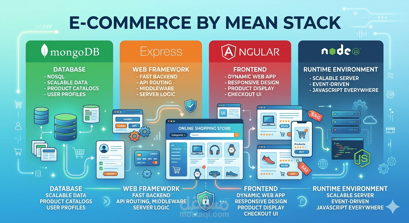 إنشاء متجر إلكتروني احترافي باستخدام MEAN Stack
