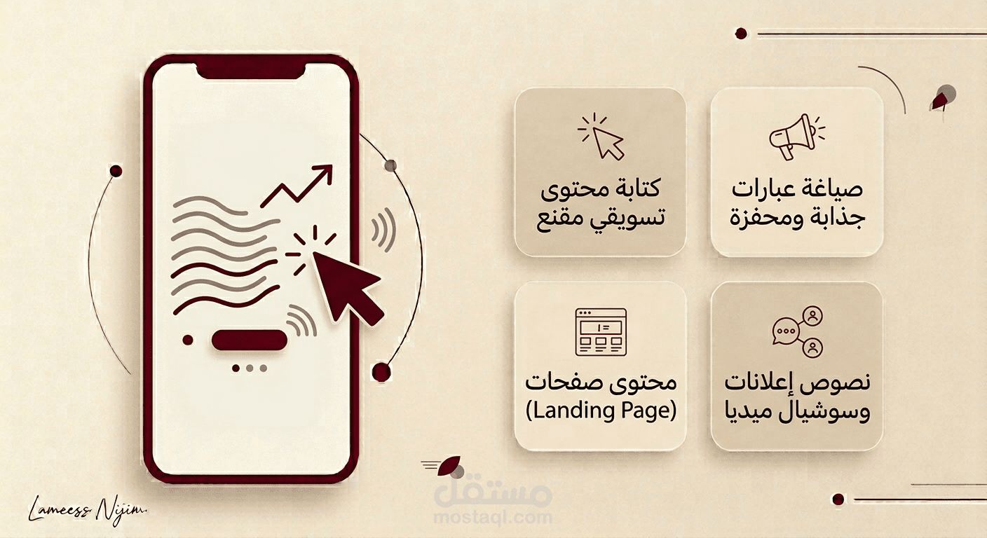 كتابة محتوى تسويقي احترافي عربي وإنجليزي | Copywriting | SEO | إعلانات وسوشيال