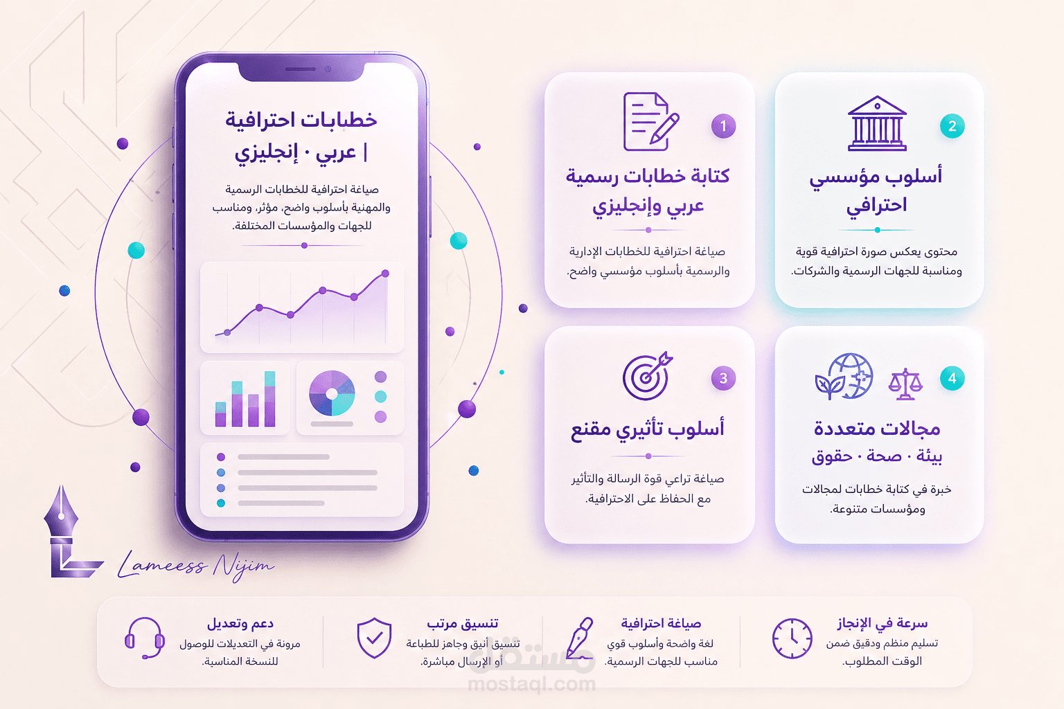 كتابة خطابات رسمية واحترافية بالعربية والإنجليزية