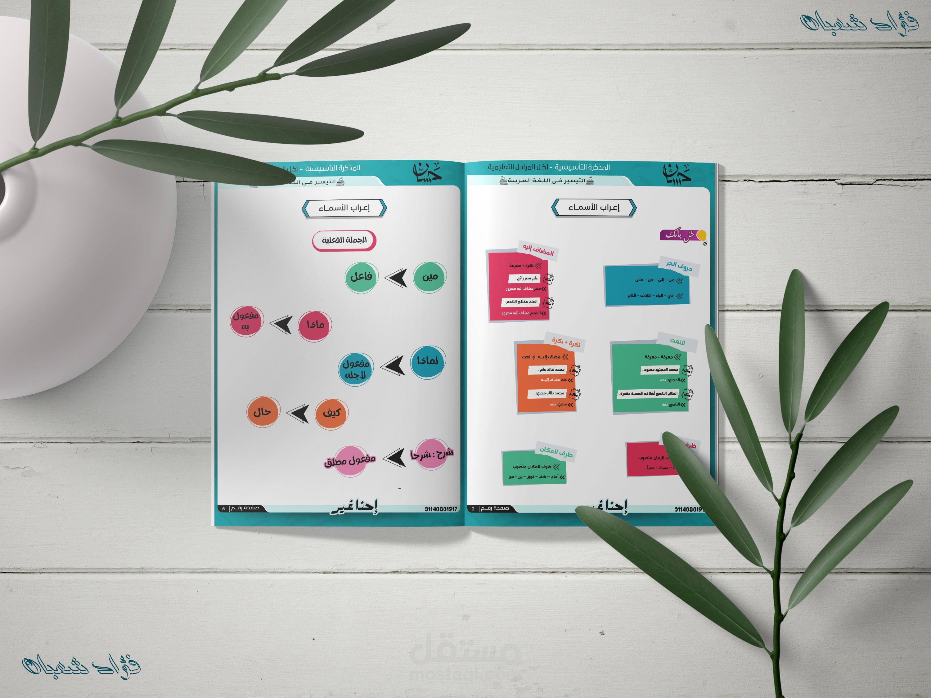 تصميم كتاب لغة عربية