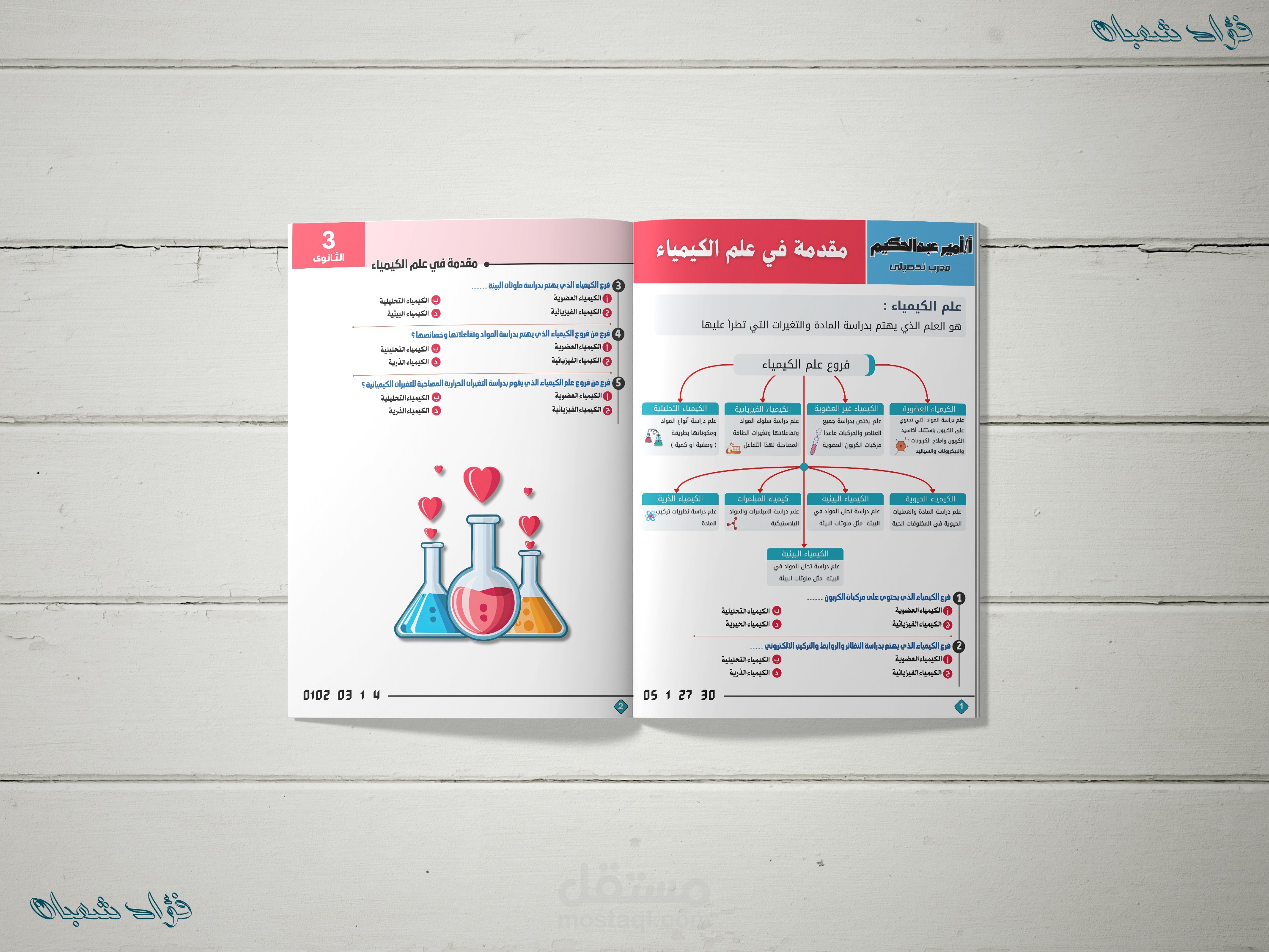 تصميم كتاب كيمياء