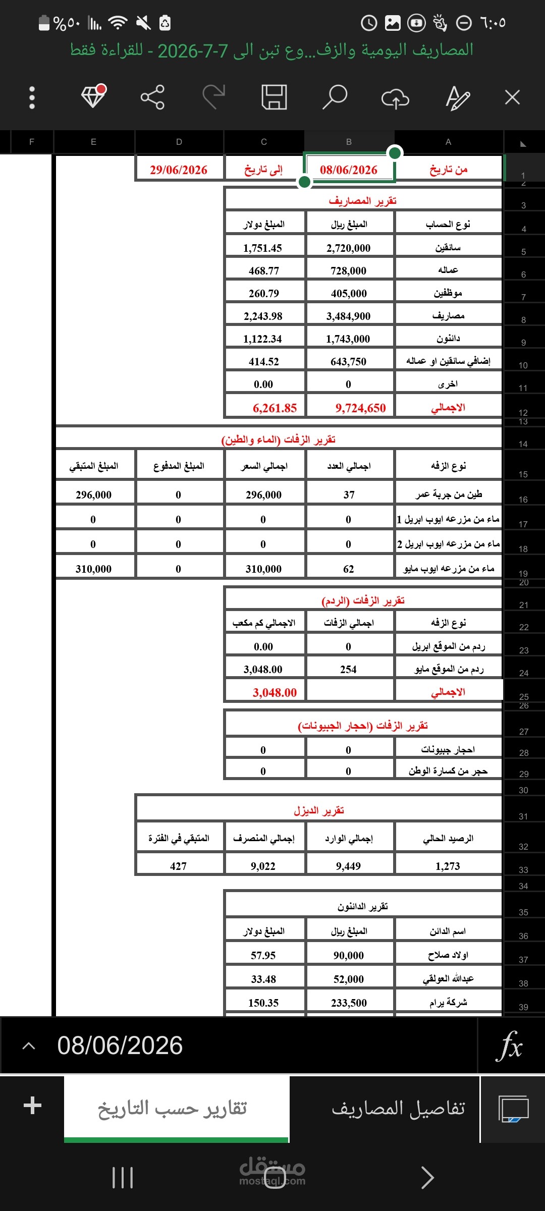 تصميم نظام محاسبي على Excel للمبيعات والمشتريات