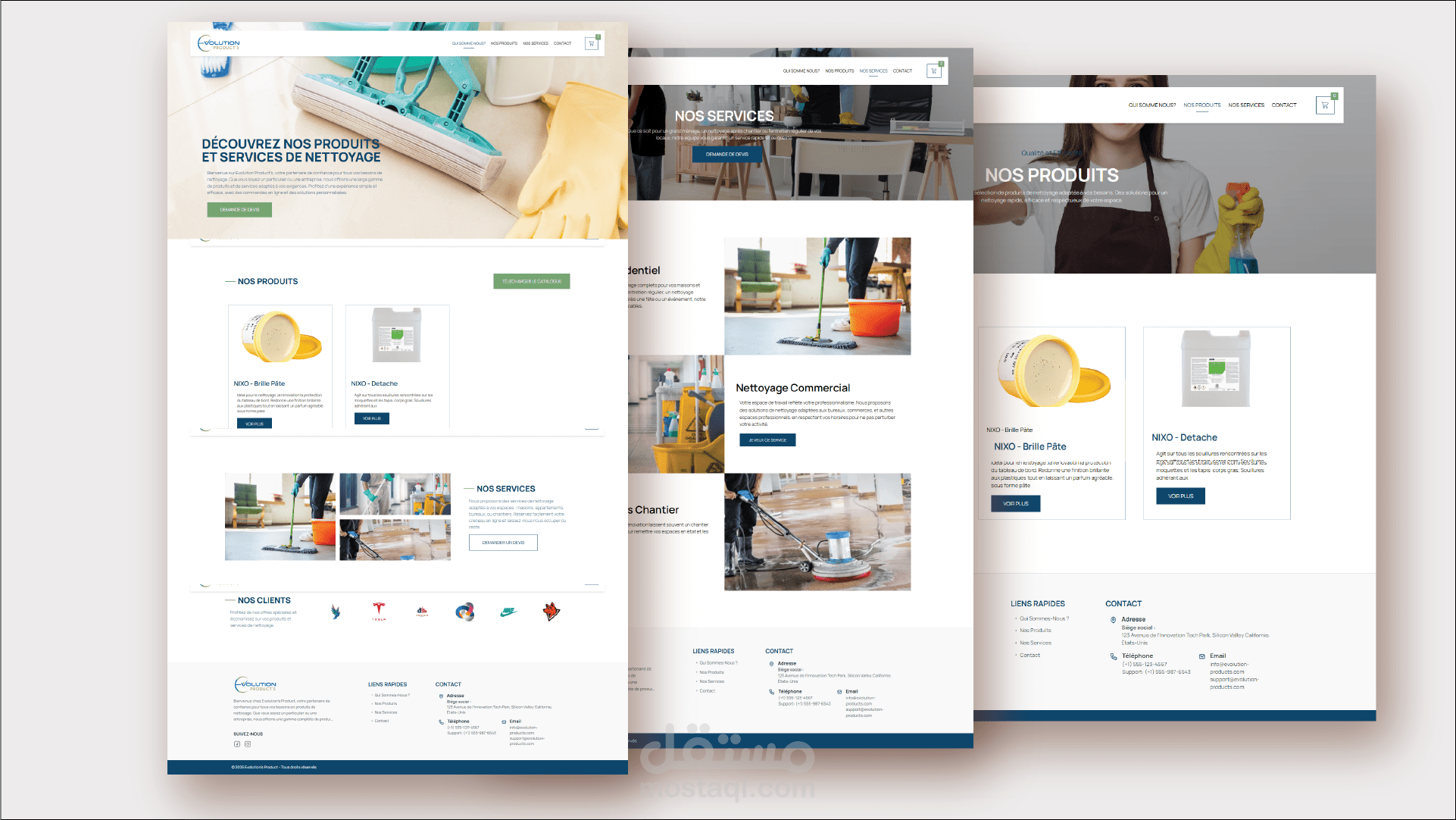 تطوير موقع إلكتروني احترافي لشركة Evolution Product's
