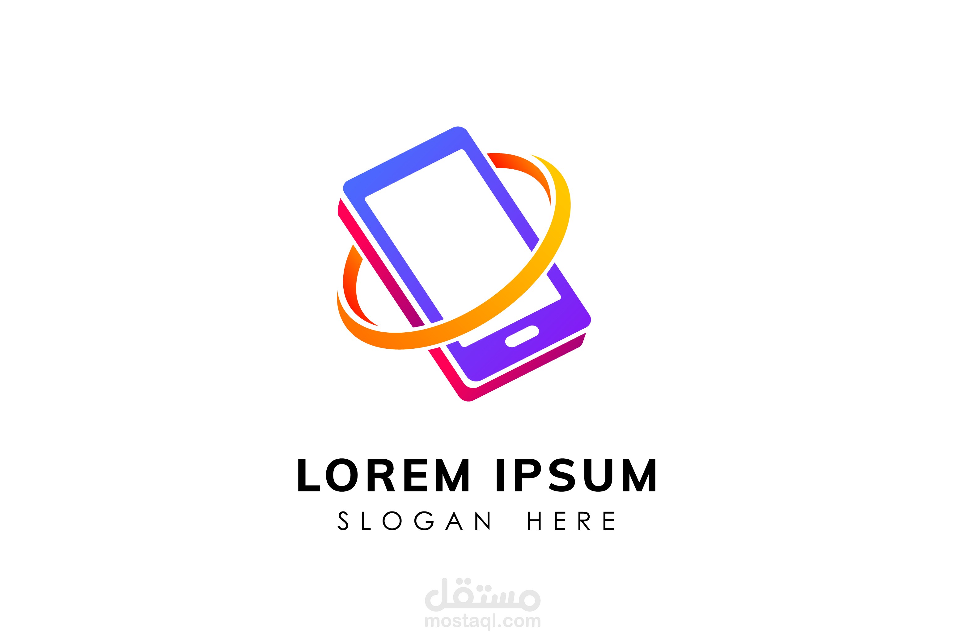 Phone Repair Logo Design Concept  مفهوم تصميم شعار إصلاح الهاتف