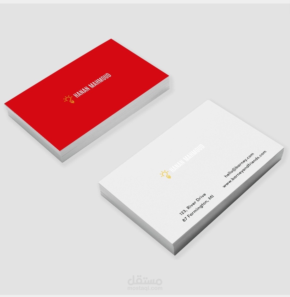 تصميم كارت شخصى