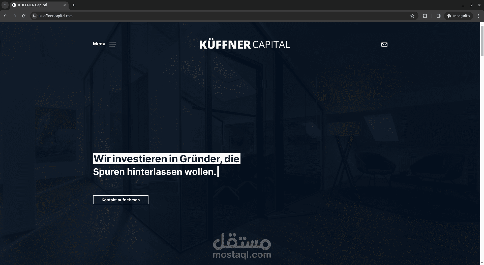 تطوير موقع Küffner Capital