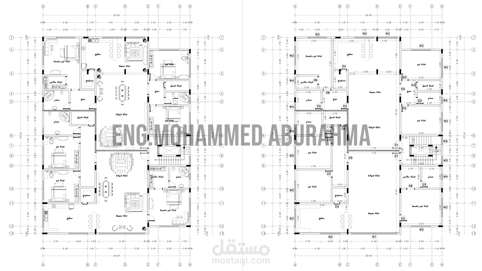 تصميم معماري شقق سكنية