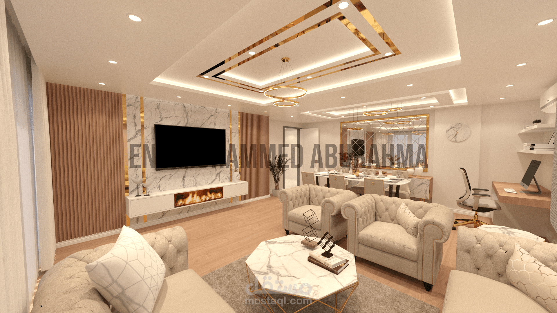 تصميم وتنفيذ شقة ستايل مودرن في اسطنبول