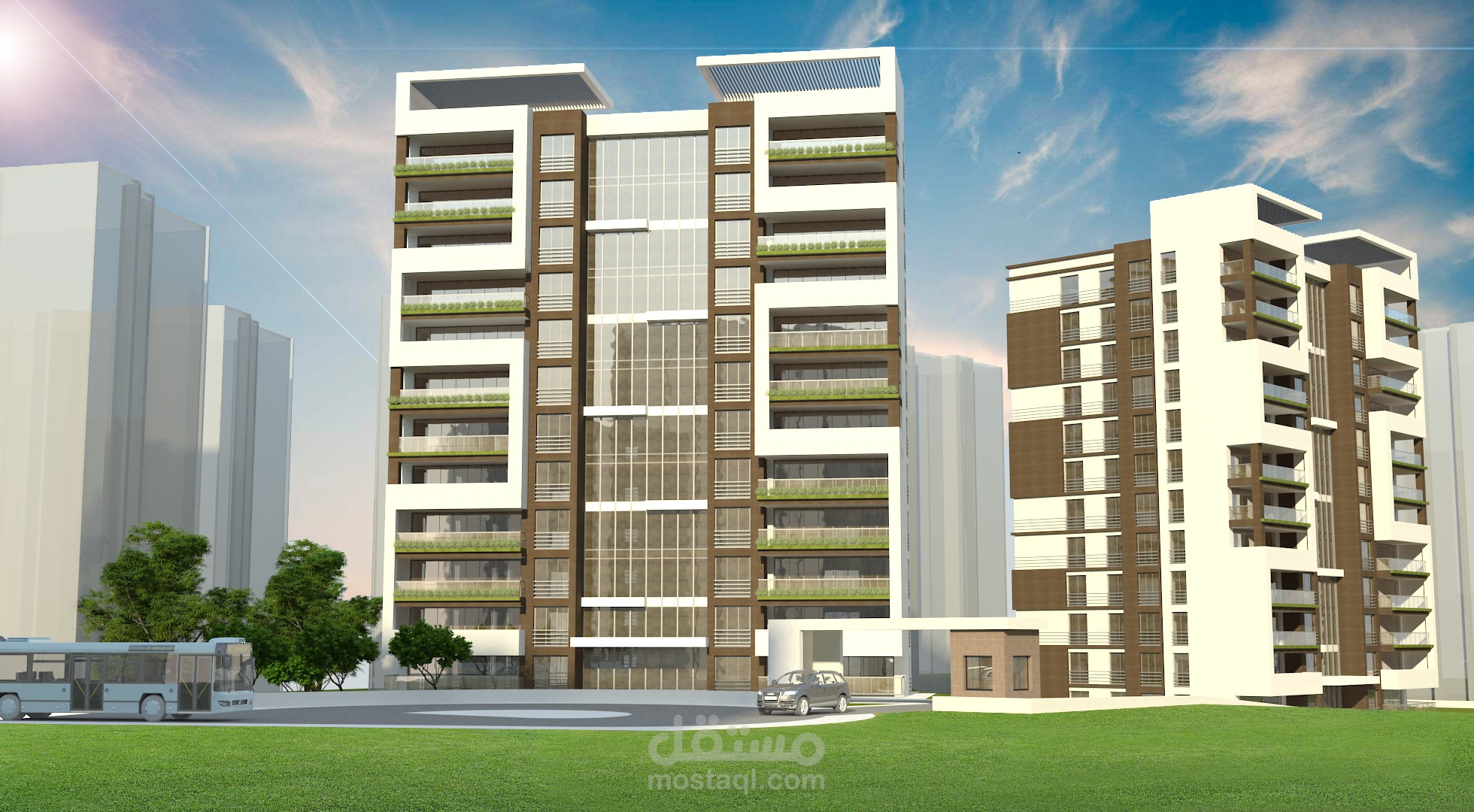 تصميم واجهة لمبنى سكني