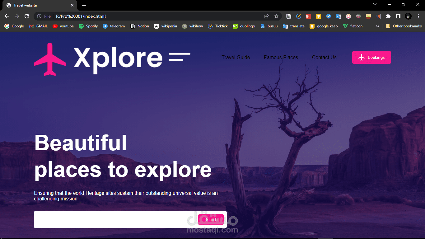 Travel website