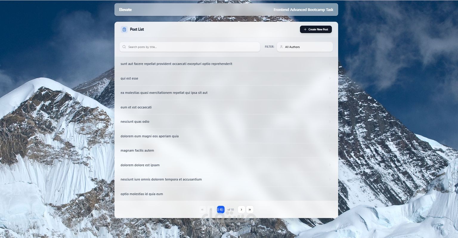 Elevate - PostStyle Application
