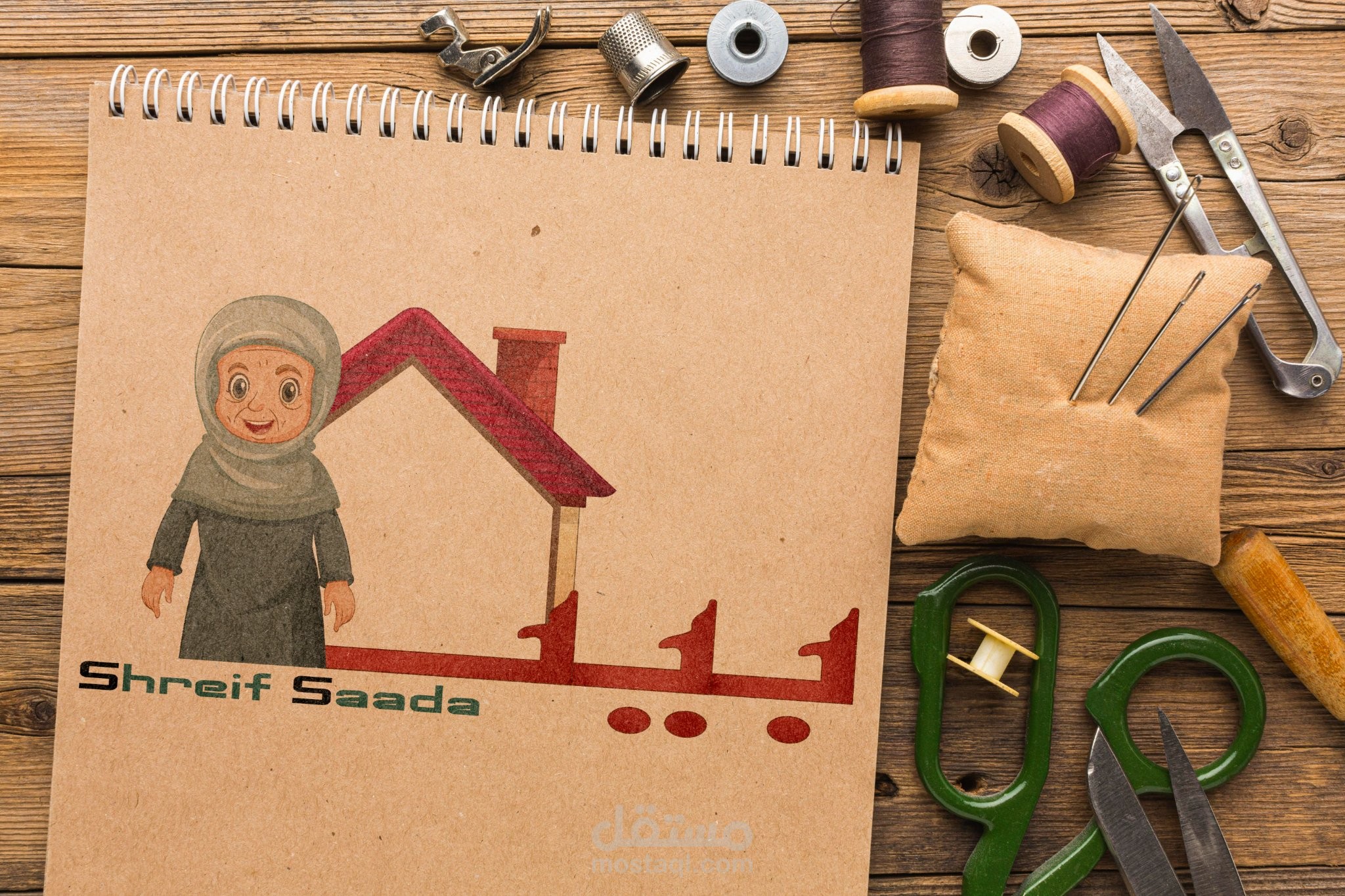 شعار لمحل خياطة