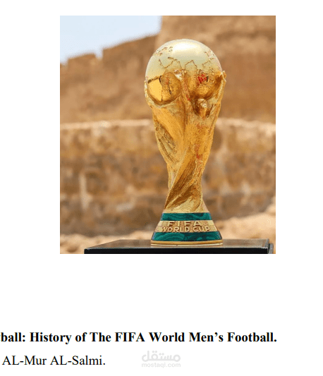 The history of world cup.