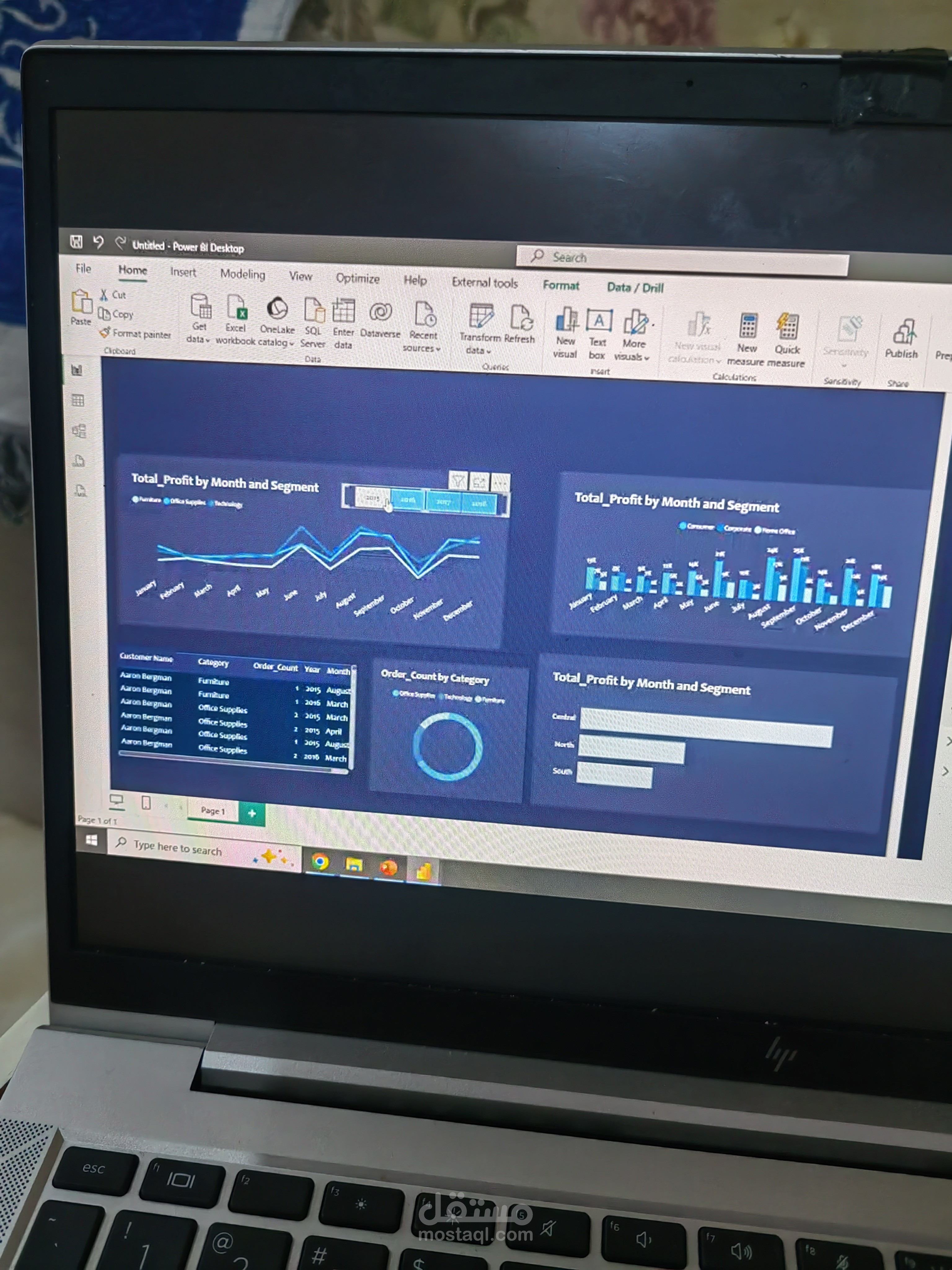تصميم لوحة تحكم تفاعلية على Excel"  "إعداد تقرير مالي شهري باستخدام Power BI"  "تحليل بيانات مبيعات وعرضها في Dashboard"