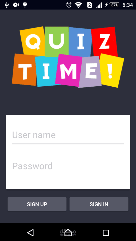 Online Quiz application