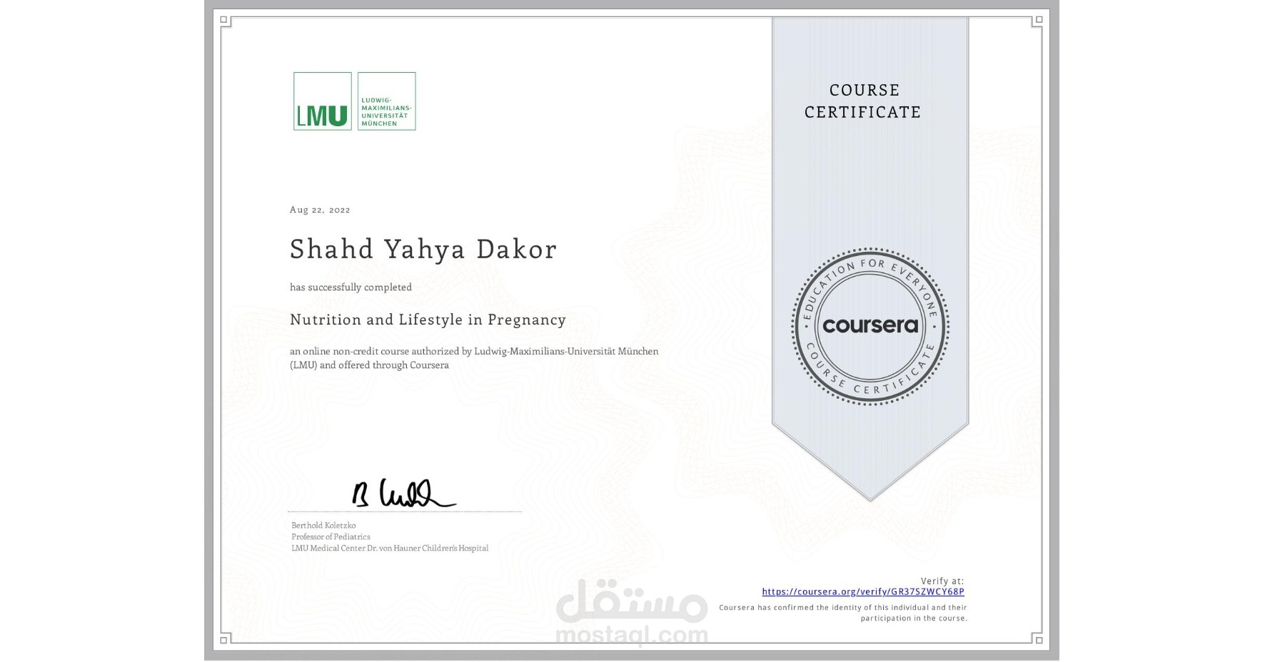 Pregnancy nutritionist