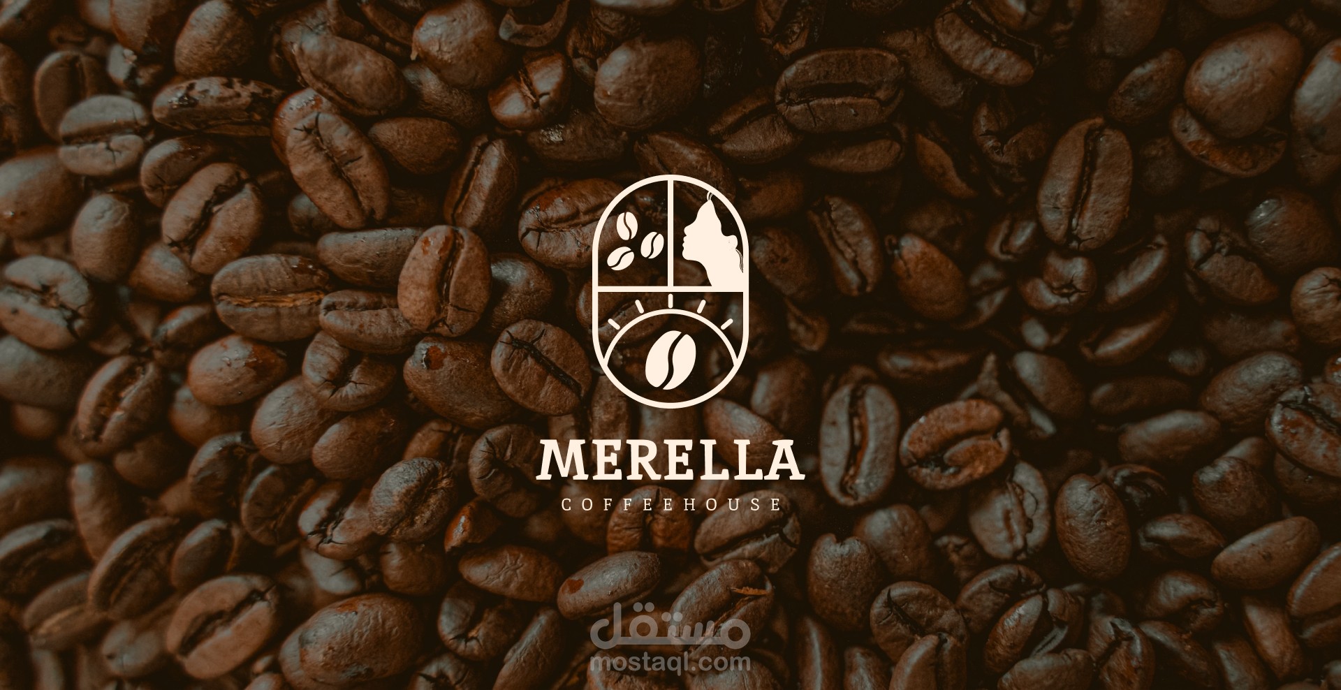 Merella coffee تصميم هوية بصرية احترافية وباكجنج