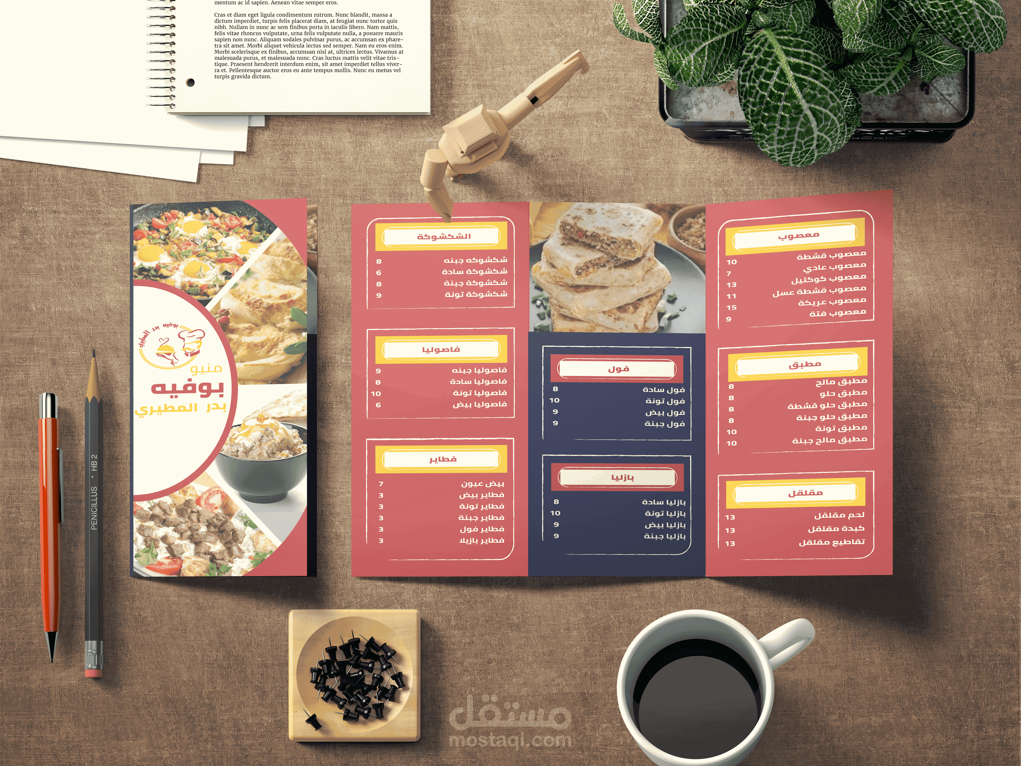 تصميم منيو بوفيه بدر المطيري | Menu  Design