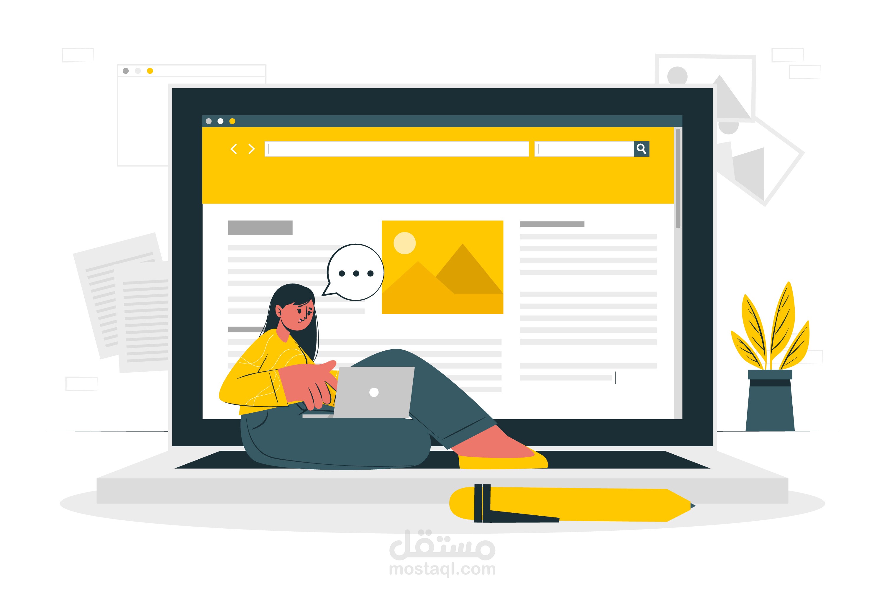 كتابة محتوى باللغة العربية