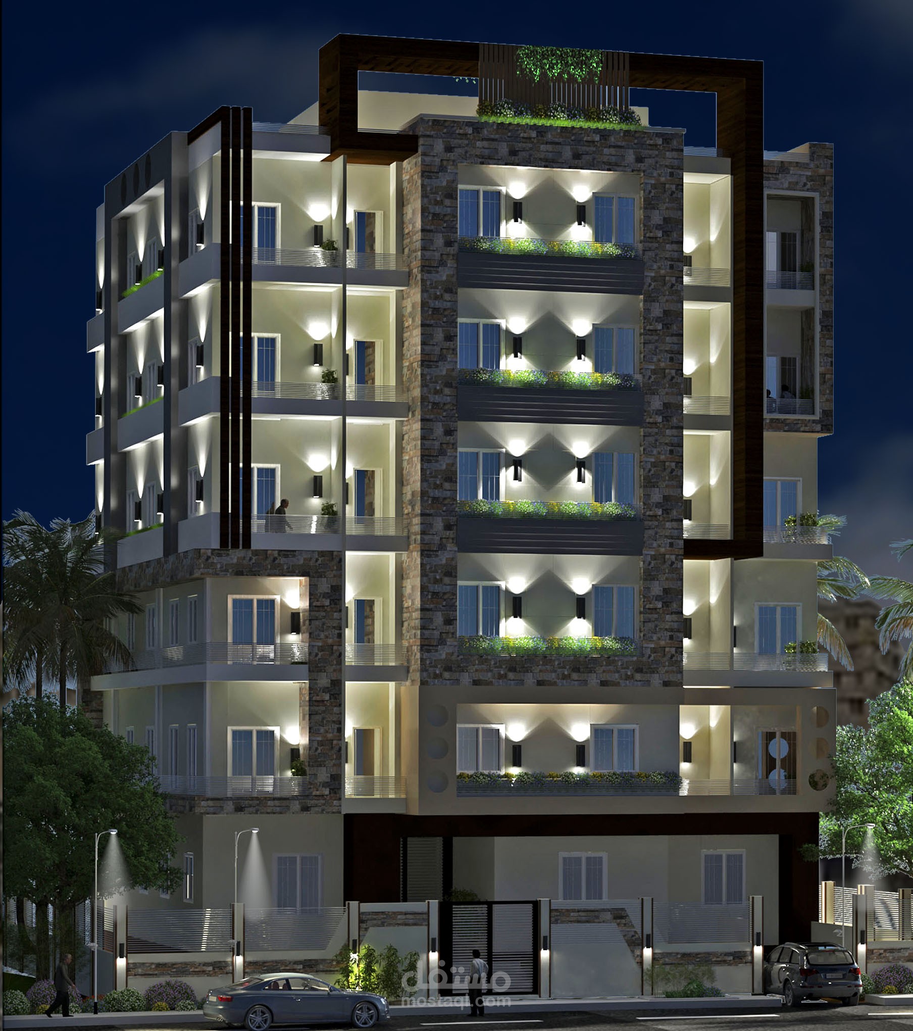 تصميم واجهه عماره سكنيه