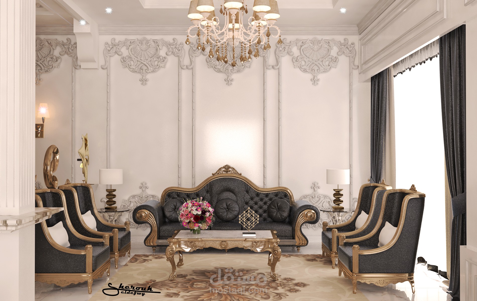 تصميم لفله سكنيه بالتجمع الخامس