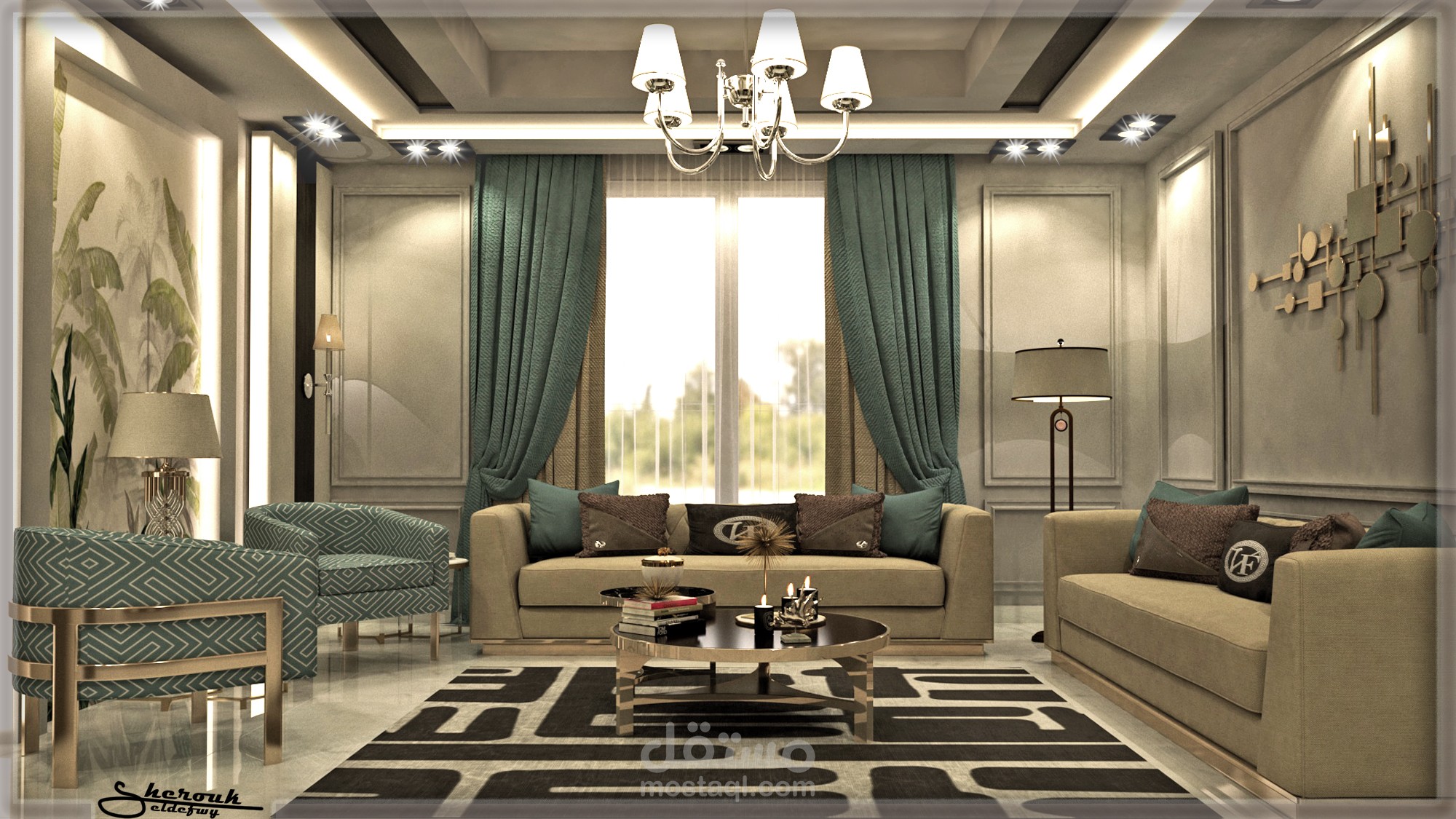 تصميم داخلي لشقه بالسعوديه