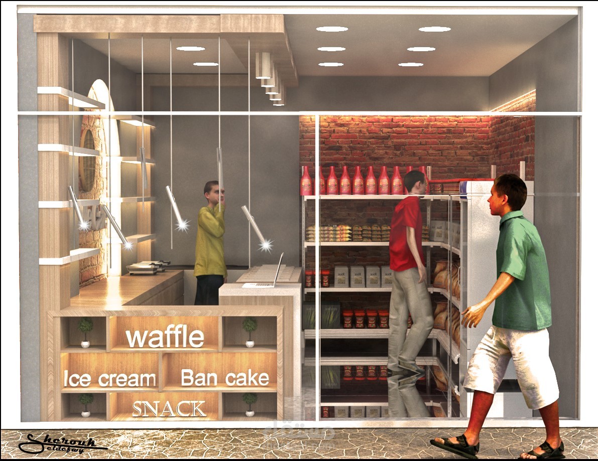 تصميم لمحل طعام
