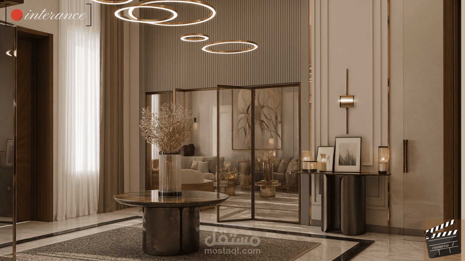 تصميم مدخل فيلا علي نظام النيو كلاسيك