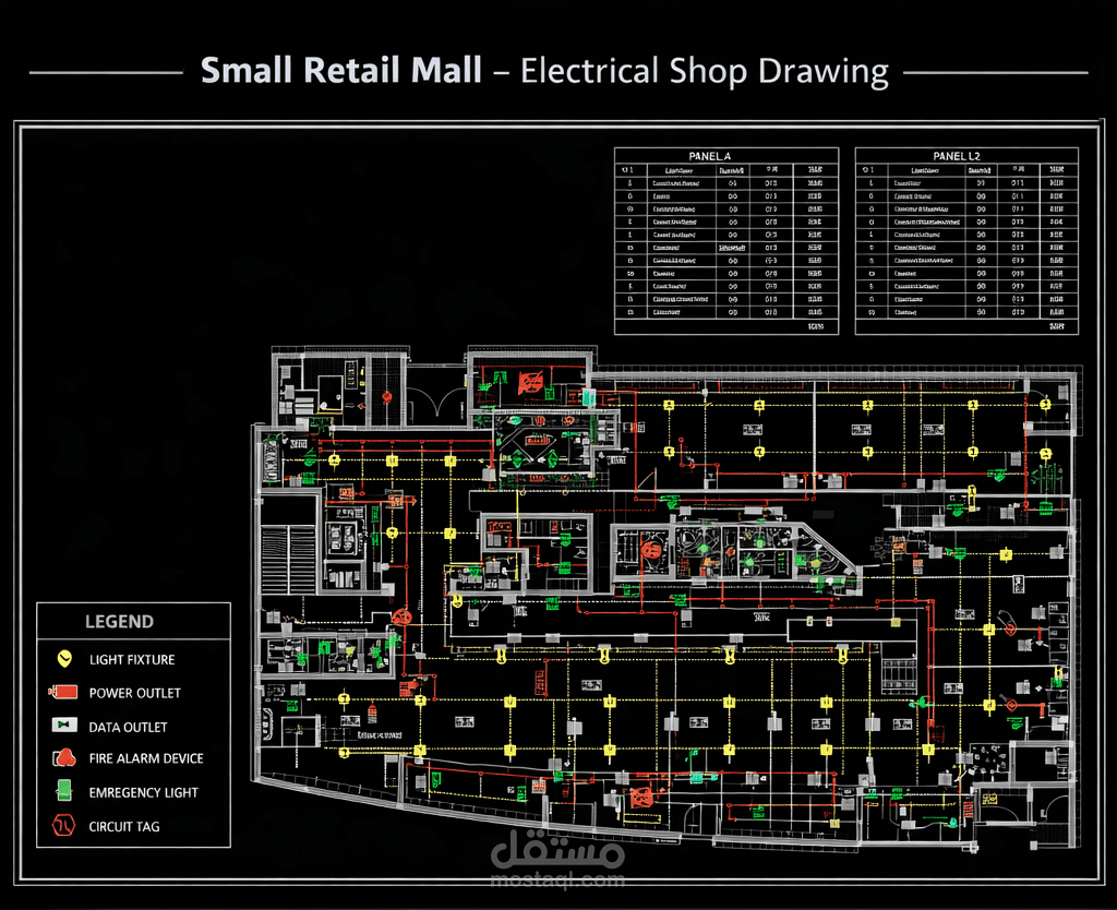 SMALL MALL - ELECTRICAL SHOP DRAWIGS