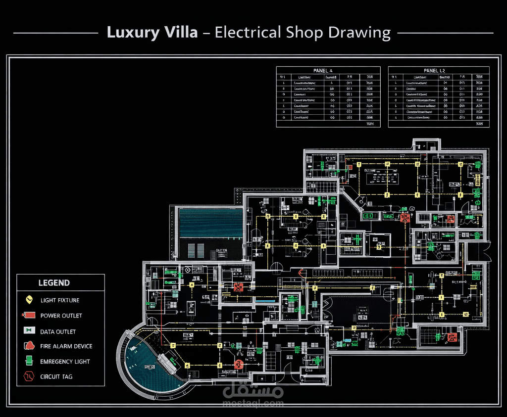LUXURY VILLA ELECTRICAL DRAWING