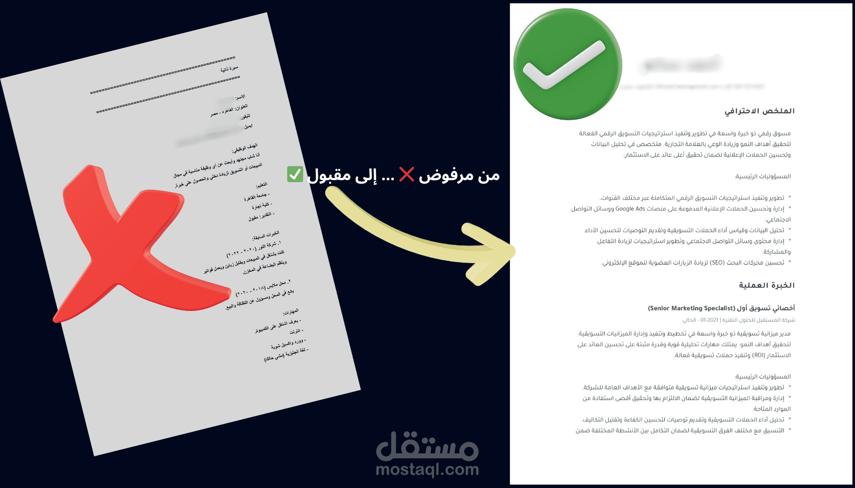 تصميم وكتابة سيرة ذاتية احترافية (CV) متوافقة مع أنظمة ATS