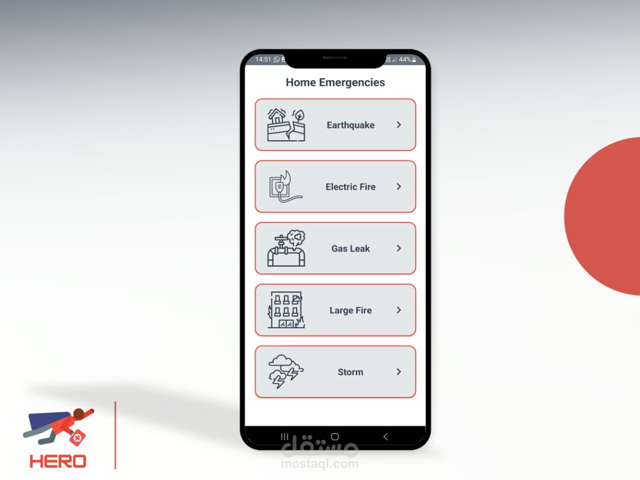Emergency cases app