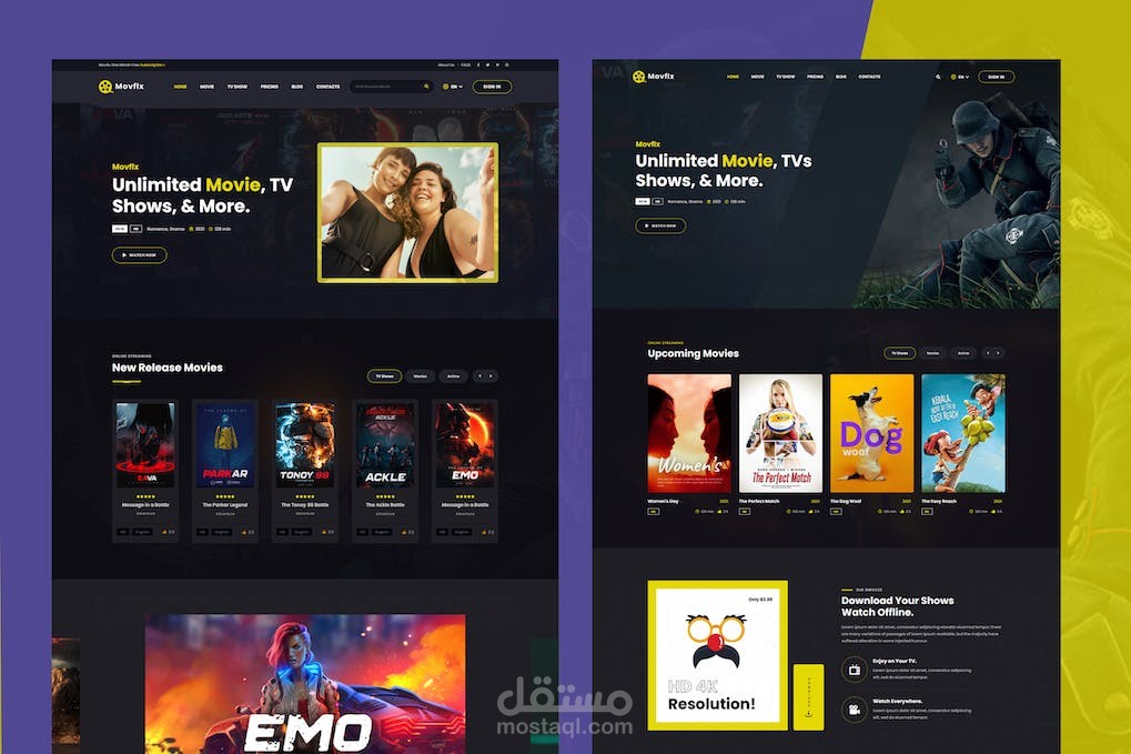 Responsev Template movies