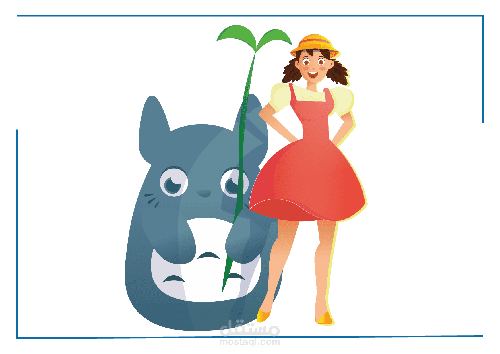 تصميم شخصيات كرتونية باستخدام اليستريتور