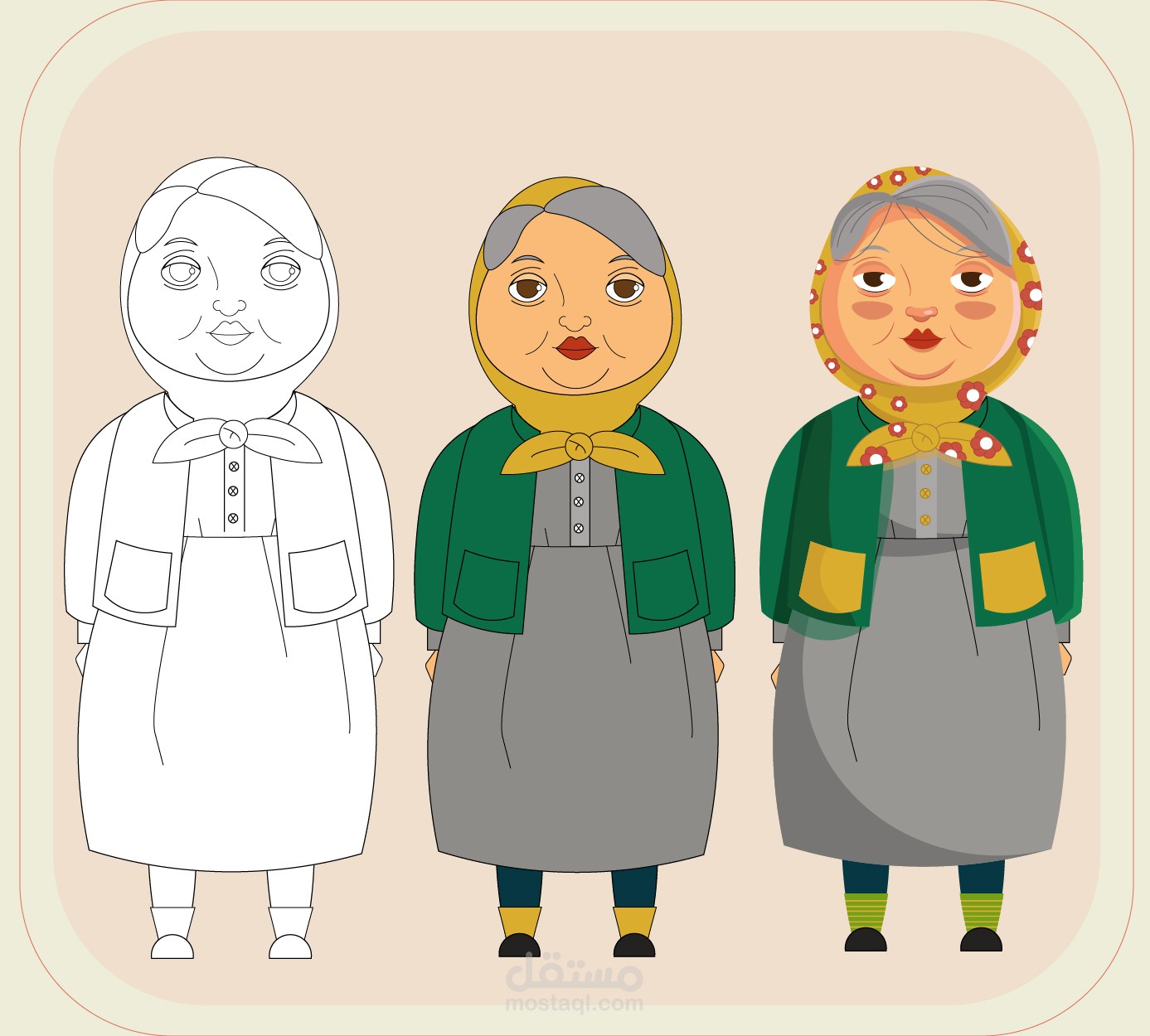 تصميم شخصيات كرتونية باستخدام اليستريتور