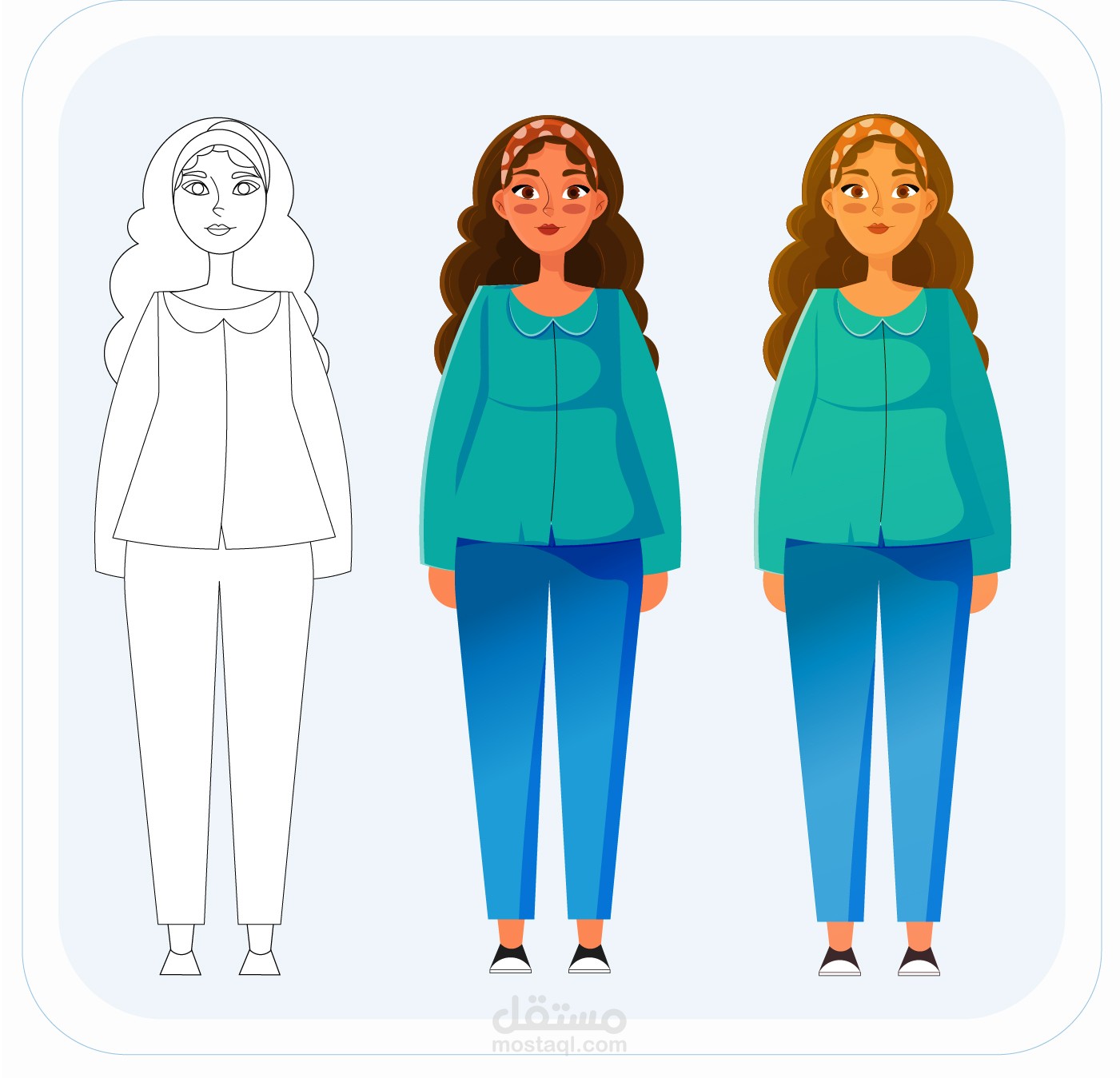 تصميم شخصيات كرتونية باستخدام اليستريتور