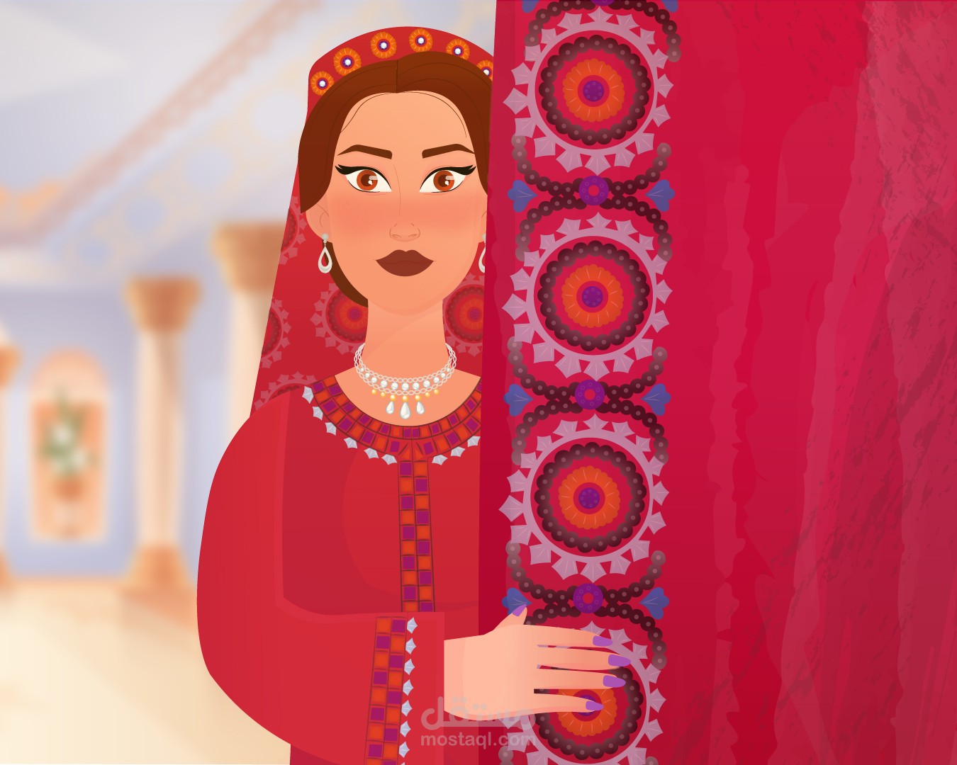 تصميم شخصية سيدة