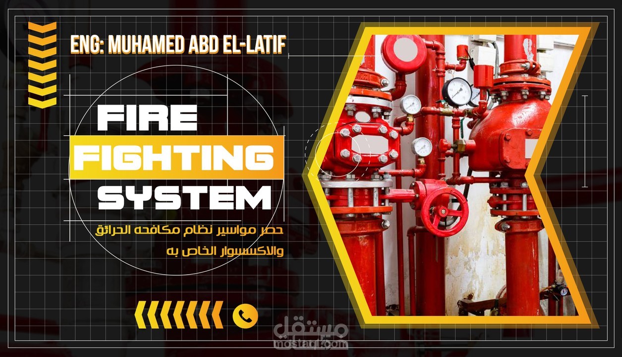 حصر المواسير والقطع المخصوصة الخاصه بنظام FIRE FIGHTING